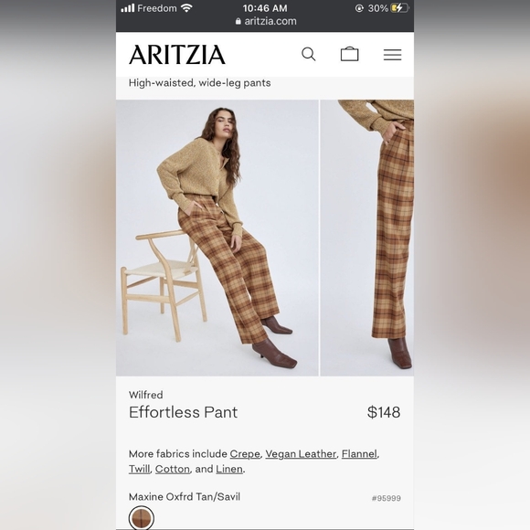 flannel effortless crop - Picture 5 of 5